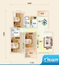 圣地亚哥E户型 3室2面积:127.52m平米