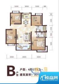 格林春天二期B户型 面积:135.00m平米