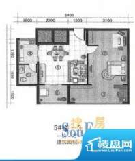 水都欣城5#楼-3户型面积:51.72m平米