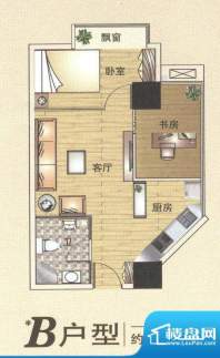 华联·国际B户型 2室面积:62.61m平米