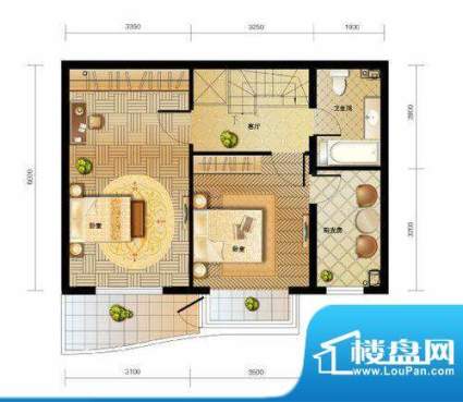 左岸公元L户型全跃3面积:123.44平米