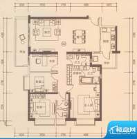 海伦国际A302户型 4面积:156.49平米