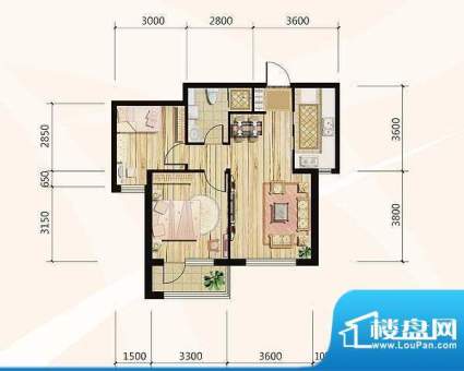 博圣·御府龙湾户型面积:71.50平米