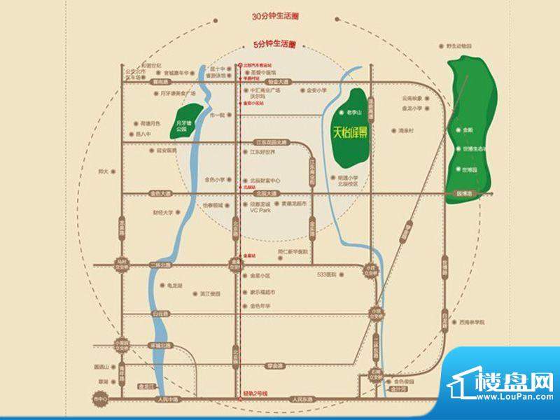 天怡峰景花园交通区位图