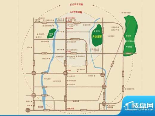 天怡峰景花园交通图