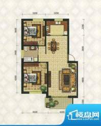 绿地·剑桥T1’ 2室面积:89.00平米