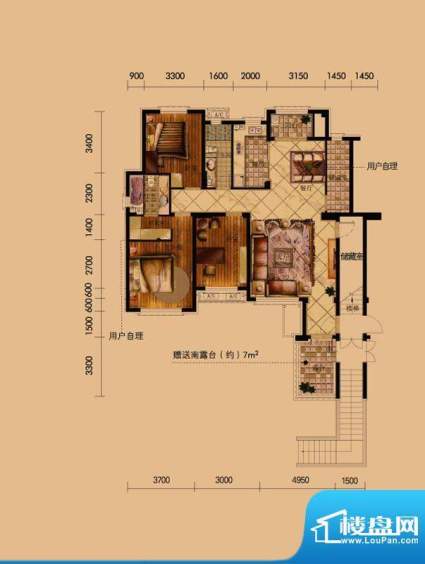 方大上上城二期二层面积:140.00平米