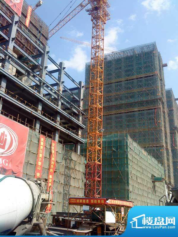 欣都龙城正面工程进度图（2011.2.24）