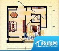 新华国际公寓c户型4面积:61.21平米