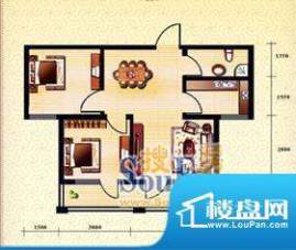 新华国际公寓d户型1面积:71.12平米
