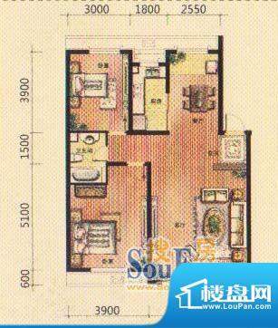 锦绣澜湾9#10#11#2室面积:98.80平米