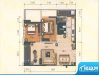 鑫仁园A户型 2室2厅面积:100.00平米