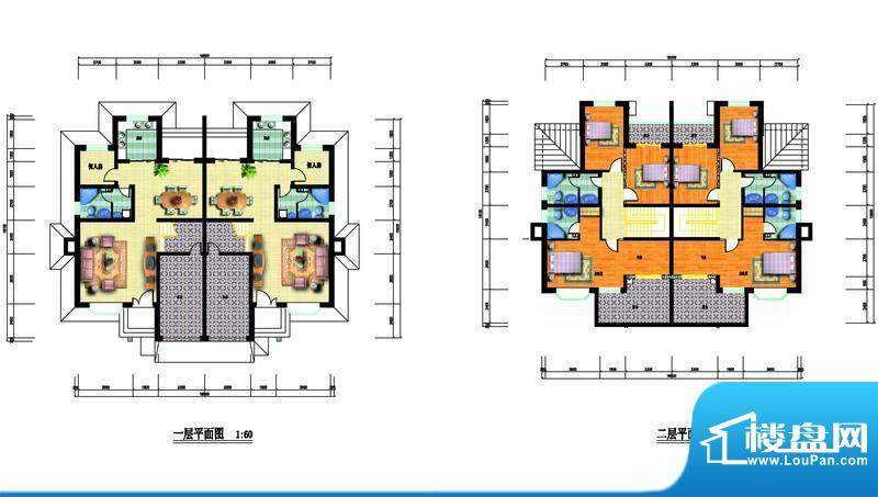 中瑞山水苑F户型图 面积:0.00m平米