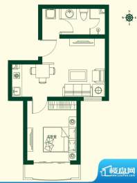 汤INNF/J户型 1室1厅面积:48.00m平米