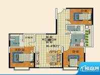 永乐金园B4户型 3室面积:110.00平米