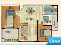 永乐金园C2户型 2室面积:74.00平米