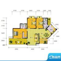 北辰·观山水A1 户型面积:136.35平米