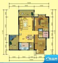 七彩城B4、E4户型图面积:81.19平米