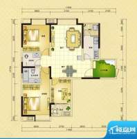 时代庐山C1户型图 3面积:116.12平米