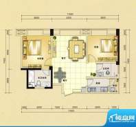 时代庐山D4户型图 2面积:91.86平米