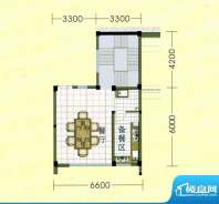 东山美庐D-一层户型面积:334.08平米