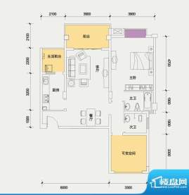 汇乐国际·逸家B3户面积:90.00平米