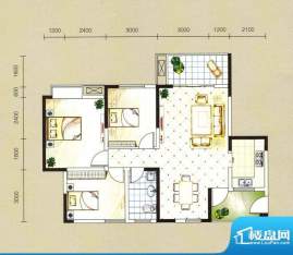 东湖首座B3户型图 3面积:107.83平米