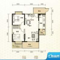 鑫恒香廷C1户型图 2面积:80.56平米