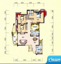 金湖名城御湖A5户型面积:133.25平米