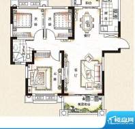 广弘城国际社区D 3室面积:105.00m平米