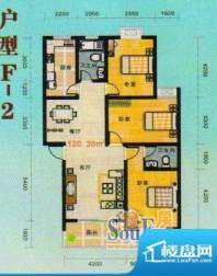金张湾花园F 3室2厅面积:120.00m平米
