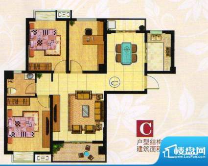 金港一品C户型 3室2面积:108.32m平米