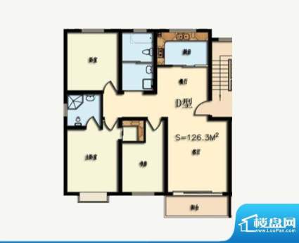 光谷润园D户型 3室2面积:126.30m平米