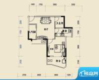 光谷东郡D2户型图 1面积:55.31m平米