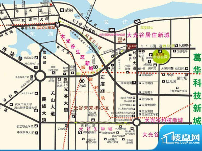 光谷新城区位交通图