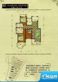 御龙山语湾B2新 3室面积:163.00m平米