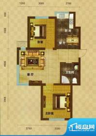 碧水云天02 2室2厅1面积:78.46m平米