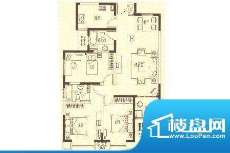 龙城国际1 3室2厅2卫面积:123.50m平米