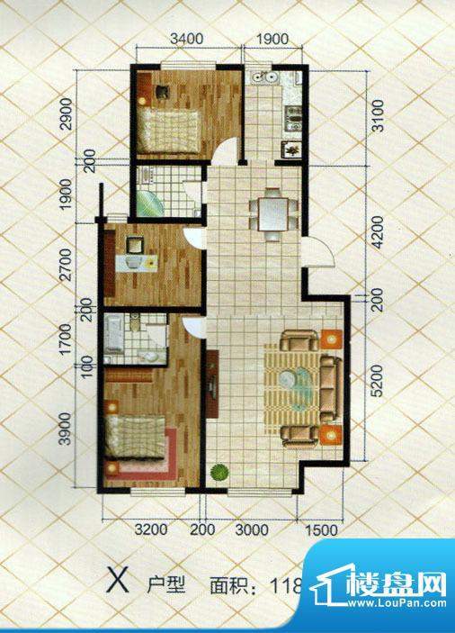 立信·佳苑 户型图面积:118.31m平米