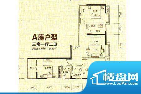 城上城3面积:127.89m平米