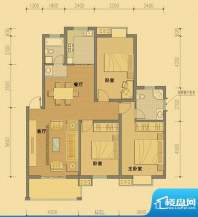 力和裕景2期B户型 3面积:128.63m平米