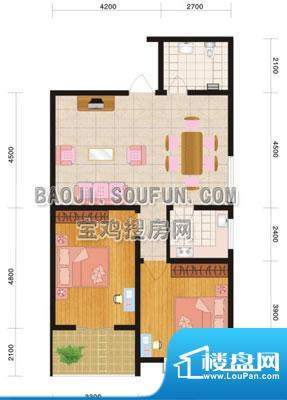 盛景华都户型图 2室面积:0.00m平米