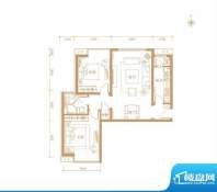 合生世界花园C户型 2室2厅1卫1面积:94.00平米