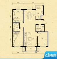 浅山香邑D2户型图 3室2厅2卫1厨面积:121.00平米