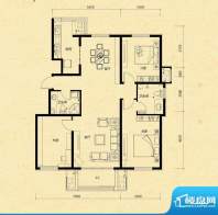 浅山香邑D1户型图 3室2厅2卫1厨面积:130.00平米