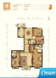 太阳公元L2户型 4室2厅3卫1厨面积:197.00平米