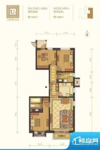 太阳公元2组团3号楼U1-2户型 3面积:133.00平米