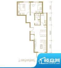 四合上院户型图 2室2厅1卫1厨