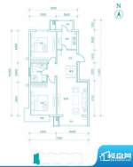 长阳光和作用B2边户型图 2室2厅面积:91.00平米