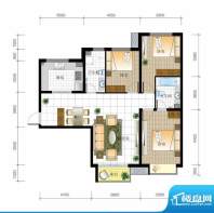 北京城建·世华泊郡1#B2户型 3面积:118.00平米